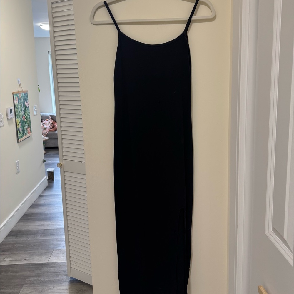 Elegant Black Spaghetti Strap Dress
